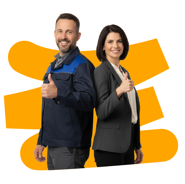 Man and woman on yellow NO77 line