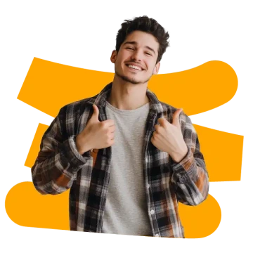 Uchazeč o práci s linkou NO77 na pozadí