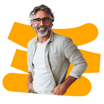 Uchazeč o práci s linkou NO77 na pozadí